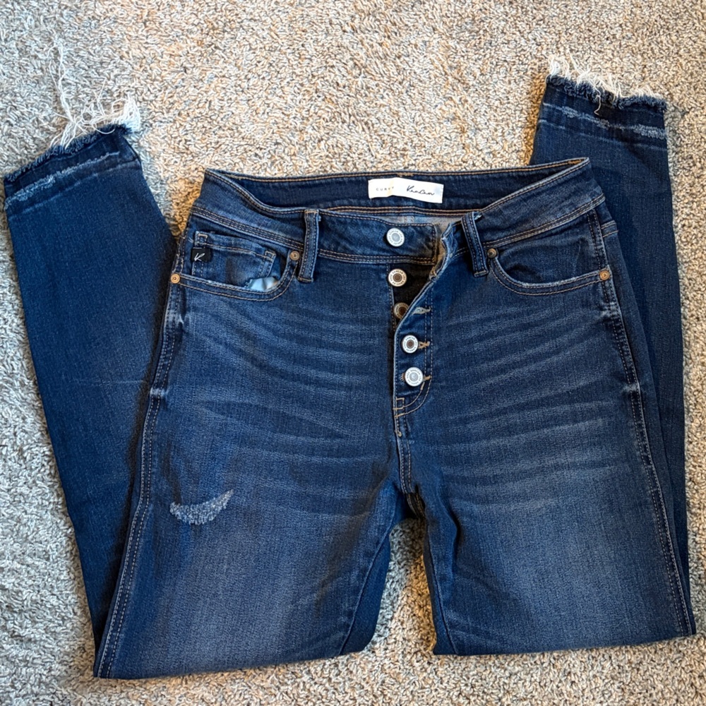 KanCan Dark Blue Ankle Jeans